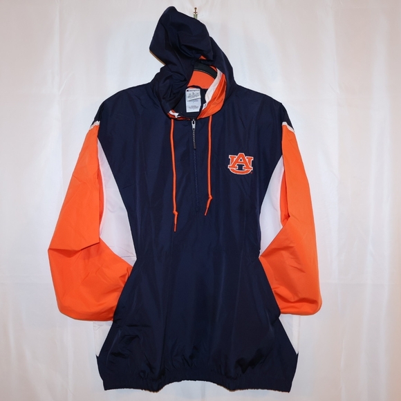 Champion Other - Auburn Tigers Quarter-zip Hooded Windbreaker